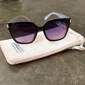 BCBG Black Frame Sunglasses with Purple Lenses